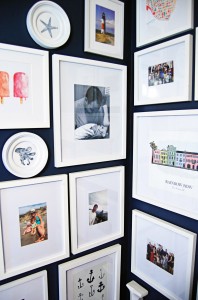 Dark Blue Powder Room     