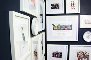Dark Blue Powder Room     